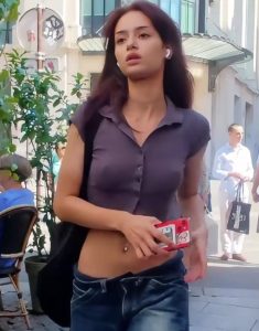 No Bra Brunette Teen