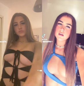 TikTok Girl in underboob dress