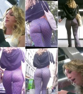 Curly Haired Blonde Bouncing Ass