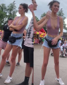 No Bra Girl in Public