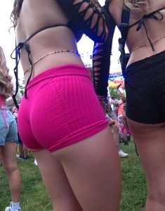 Sexy Raver in Pink Shorts