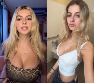 Busty Blonde TikTok Girl likes to pose