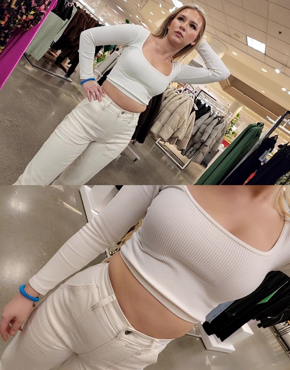 Stunning Blonde Goddess Nordstrom Employee