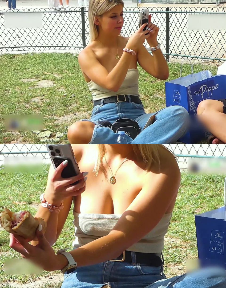 Sexy Teen in a Tube Top Candidporn
