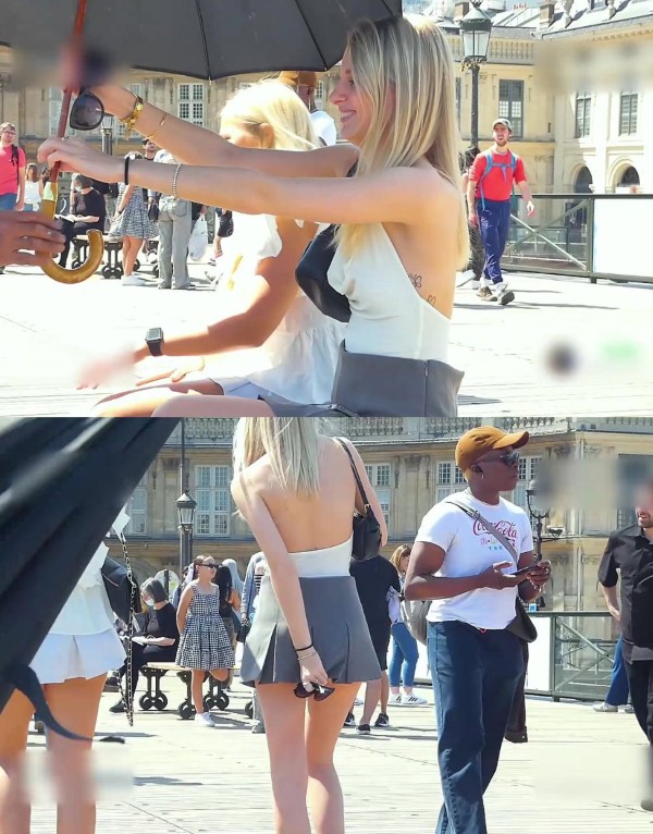 2 Candidbabes in Skirt likes to pose