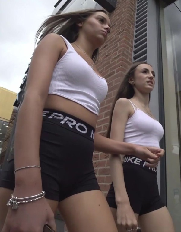 2 Sexy Teens in Tight Shorts