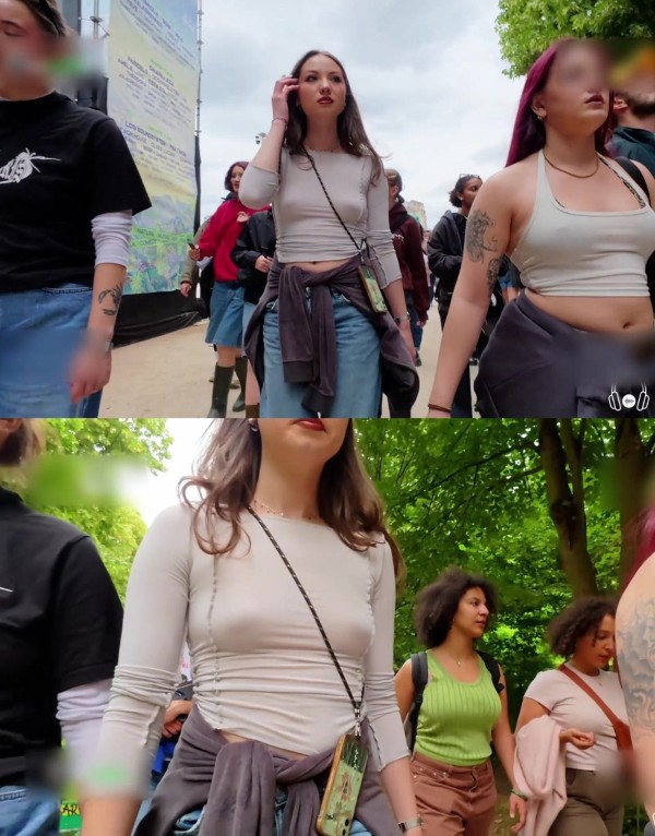 Busted by Braless Beauty