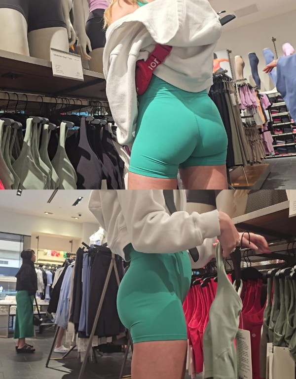 Blonde Goddess in Tight Leggings