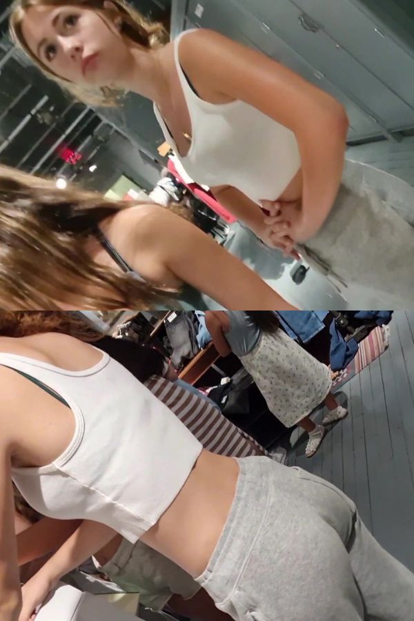 Group of Sexy Candidteens in Sweats
